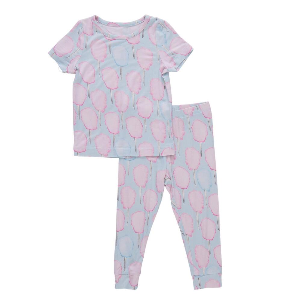 NEW PINK CHICKEN girl's bamboo pj set in cotton candy